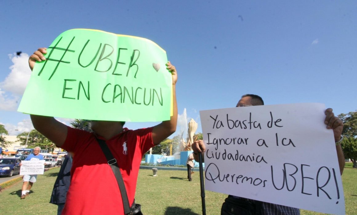 No disponible, plataforma de Uber en Cancún