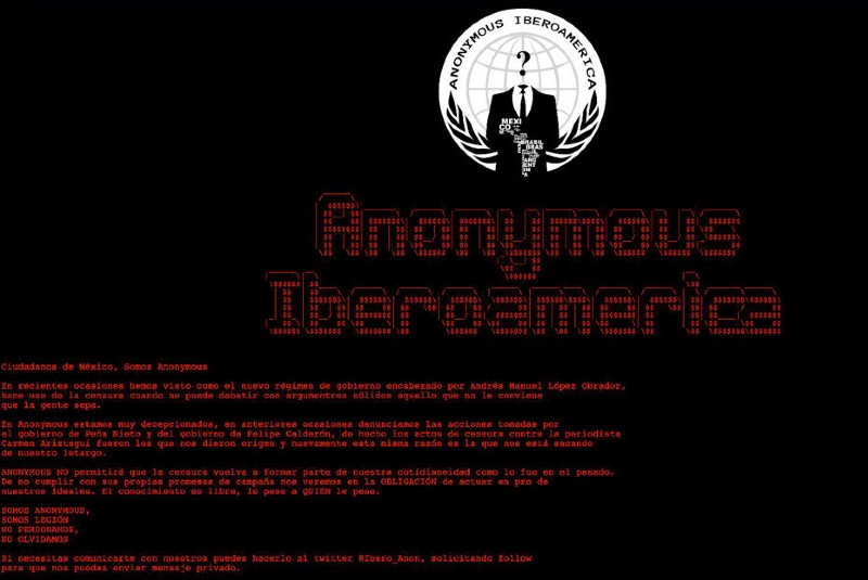 Anonymous reaparece en México, esta vez “hackea” el sitio de Conapred tras polémica.