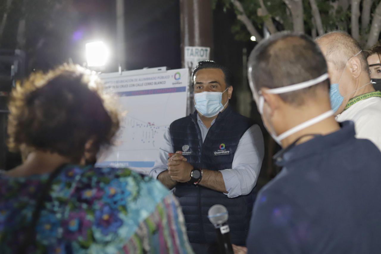Avanza Municipio de Querétaro en obras de alumbrado público de 150 colonias: Luis Nava