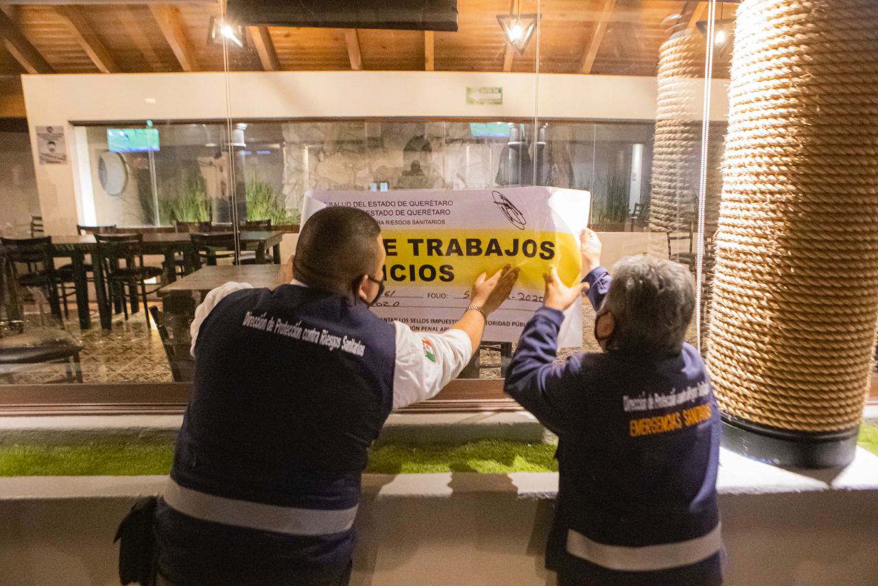 Suspenden tres establecimientos durante operativo de protección contra riesgos sanitarios por COVID-19