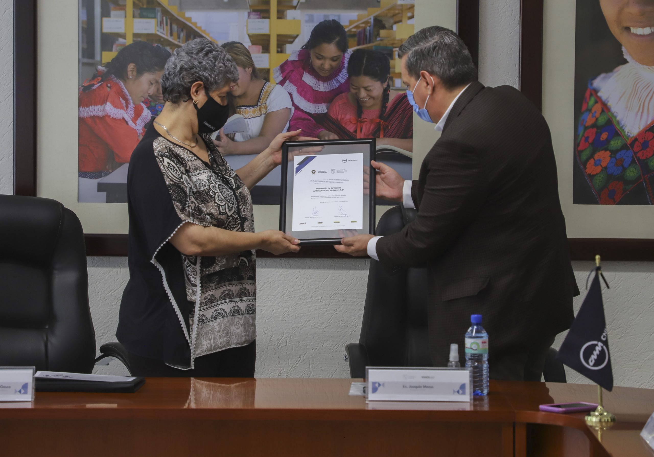 Recibe UAQ donativo de empresa CNH para desarrollo de vacuna antiCOVID-19