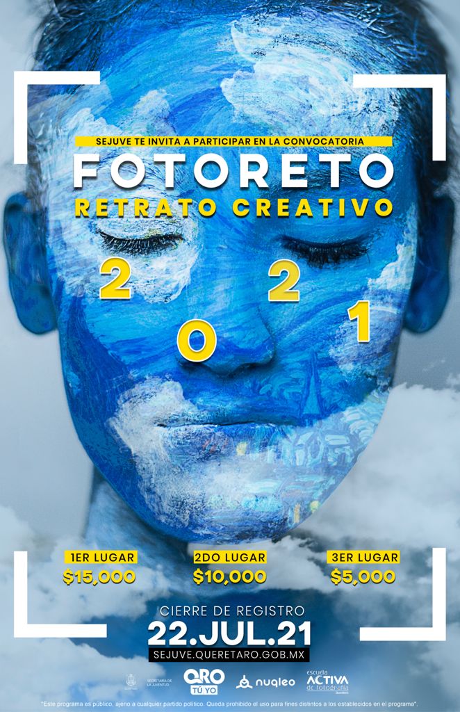 Lanza SEJUVE concurso de fotografía “Foto reto: retrato creativo”