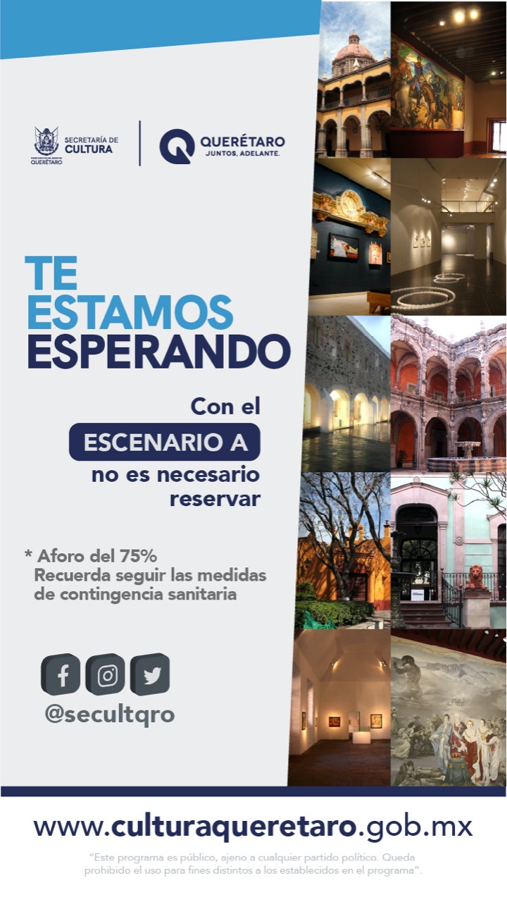 Invita Secretaría de Cultura a disfrutar teatros, museos y galerías que con Escenario A podrán tener hasta 75% de ocupación
