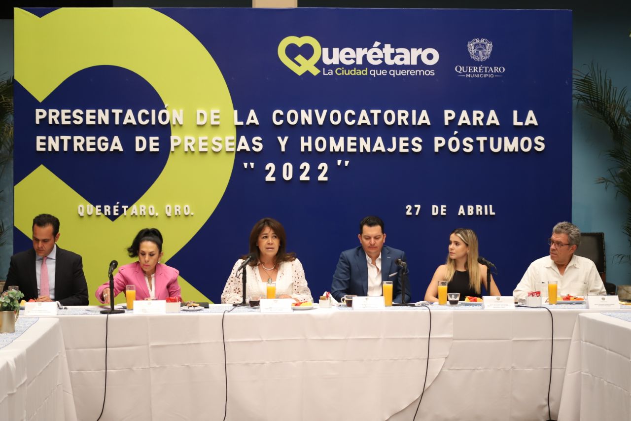 Convoca Ayuntamiento de Querétaro a postular los mejores perfiles para recibir una Presea u Homenaje Póstumo