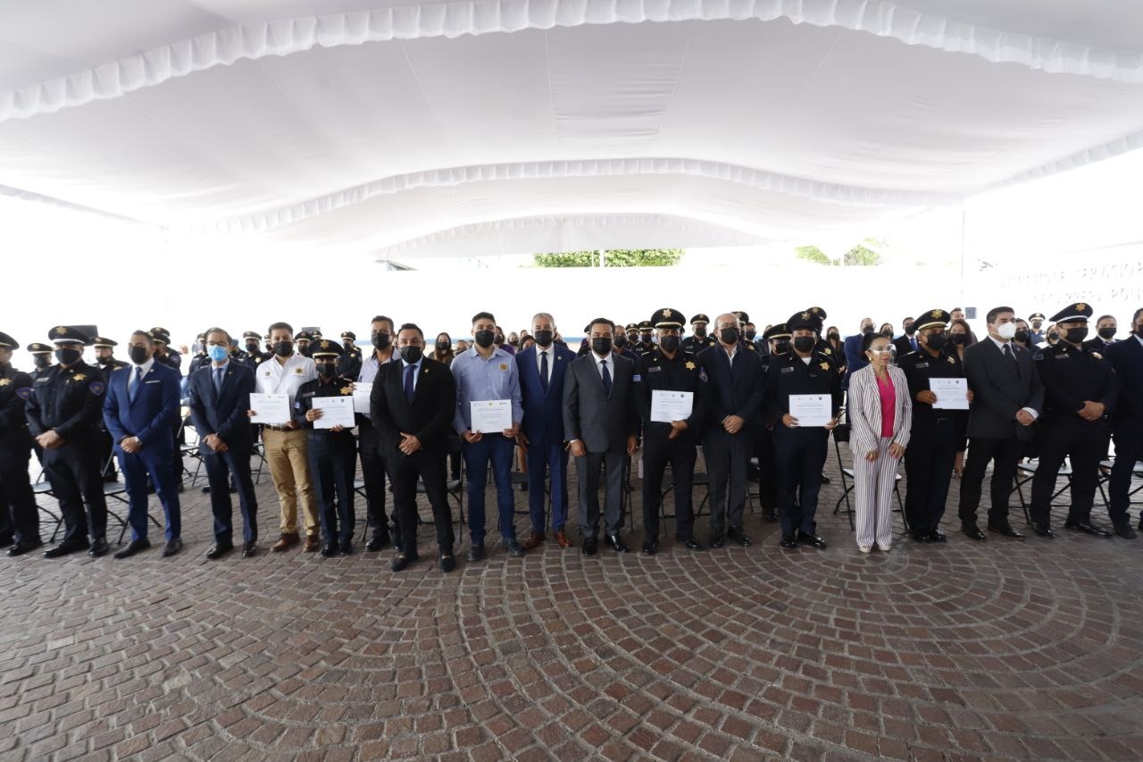 Reconoce Luis Nava al personal policial, en el 24 aniversario de la Secretaría de Seguridad Pública Municipal