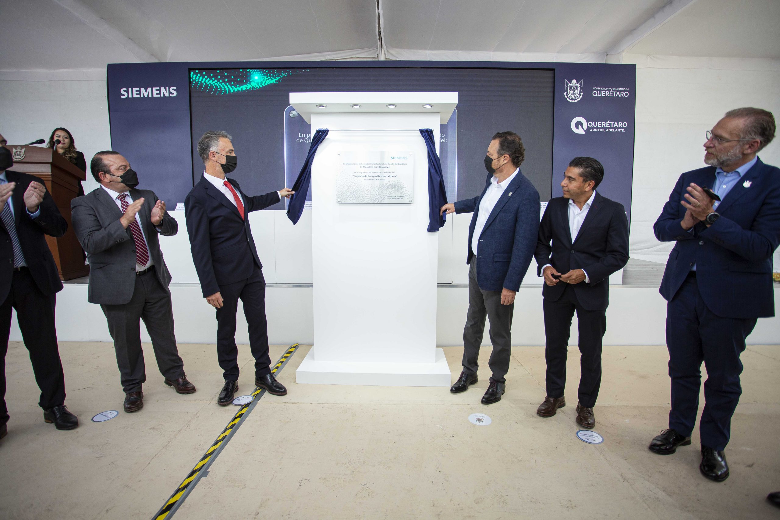 Atestigua Gobernador inauguración del Parque de Energía Descentralizada de la planta Siemens