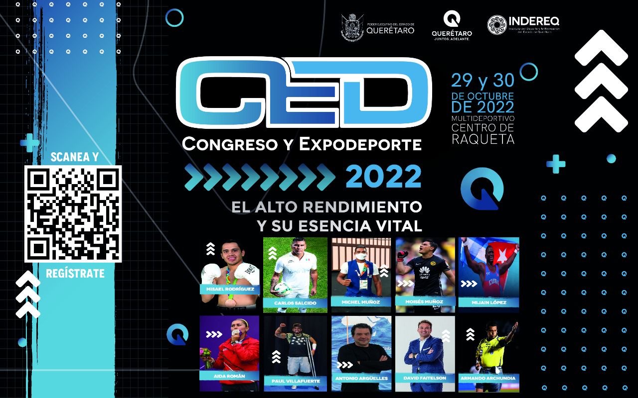 INDEREQ invita a Congreso y Expodeporte 2022 “El alto rendimiento y su esencia vital”