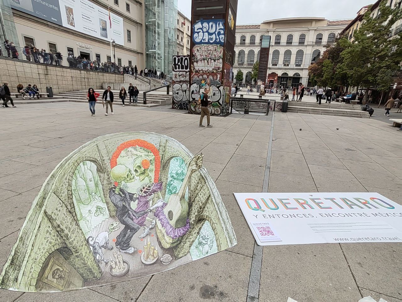 Continúa la promoción de Querétaro en Madrid con ilustración especial