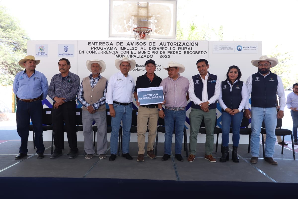 Productores de Pedro Escobedo recibirán 11 millones de pesos en implementos agrícolas