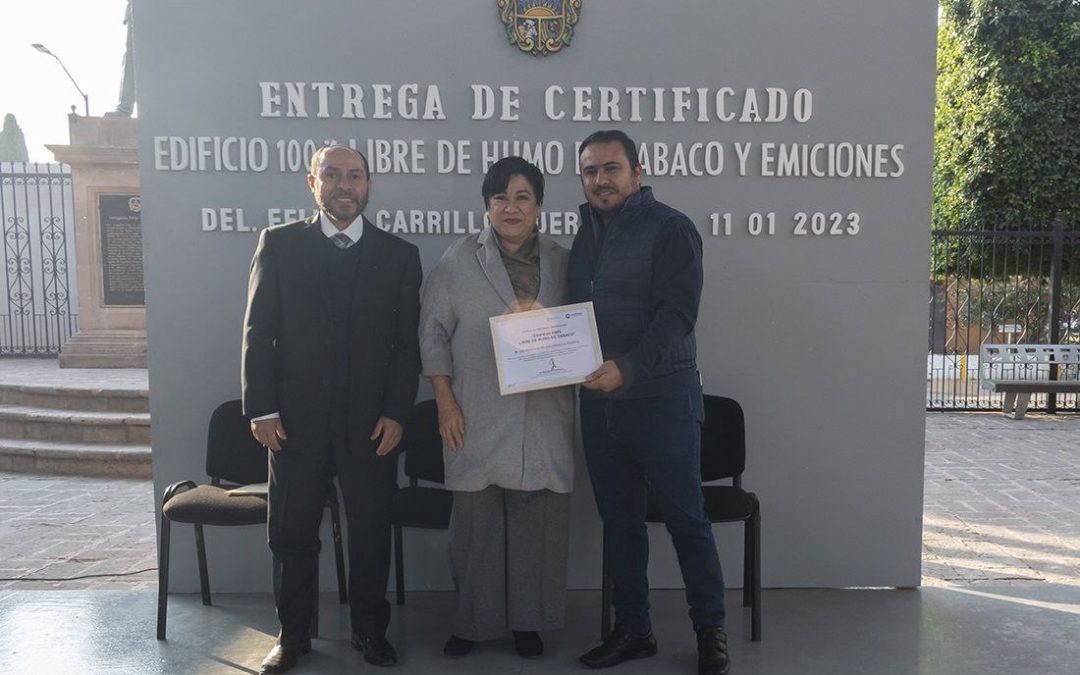 Certifica SESA a la Delegación Carrillo Puerto como edificio 100% libre de humo de tabaco
