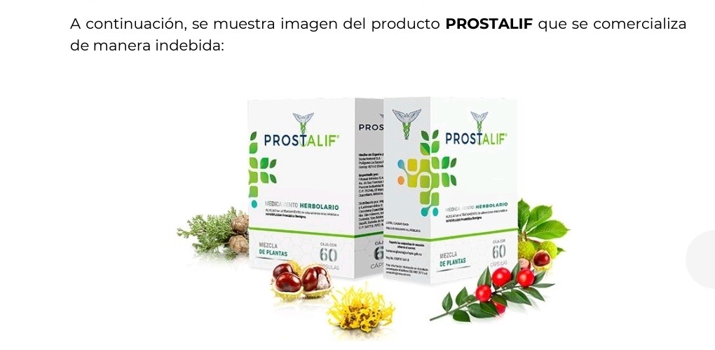 Emite COFEPRIS Alerta Sanitaria sobre la comercialización indebida del producto PROSTALIF