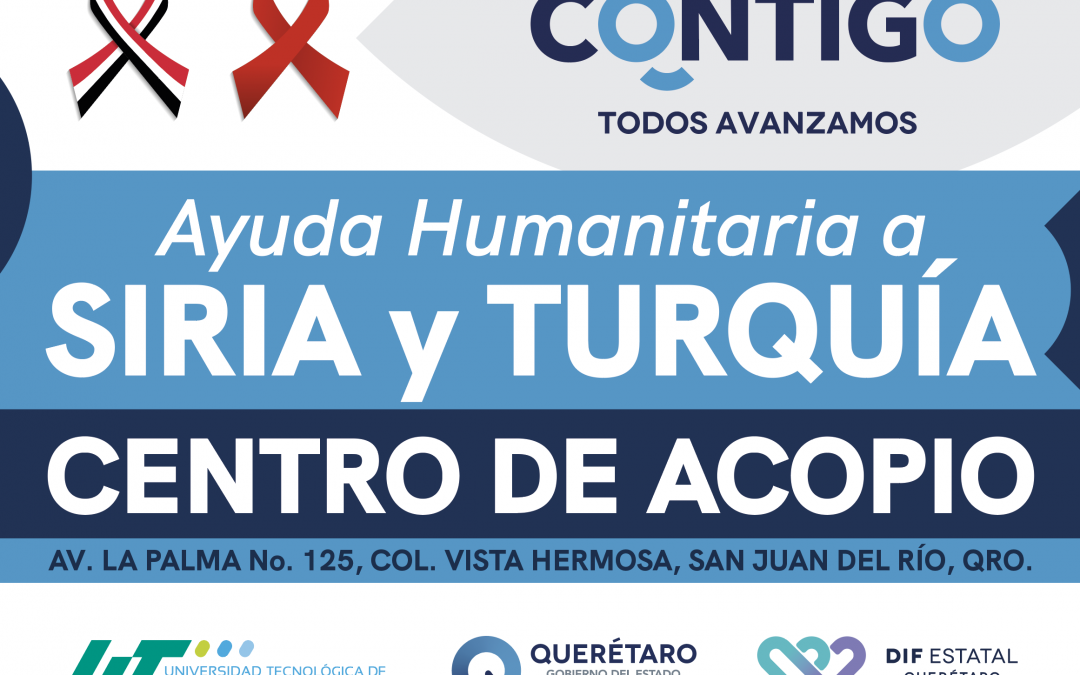 Es UTSJR centro de acopio para ayuda a damnificados en Siria y Turquía