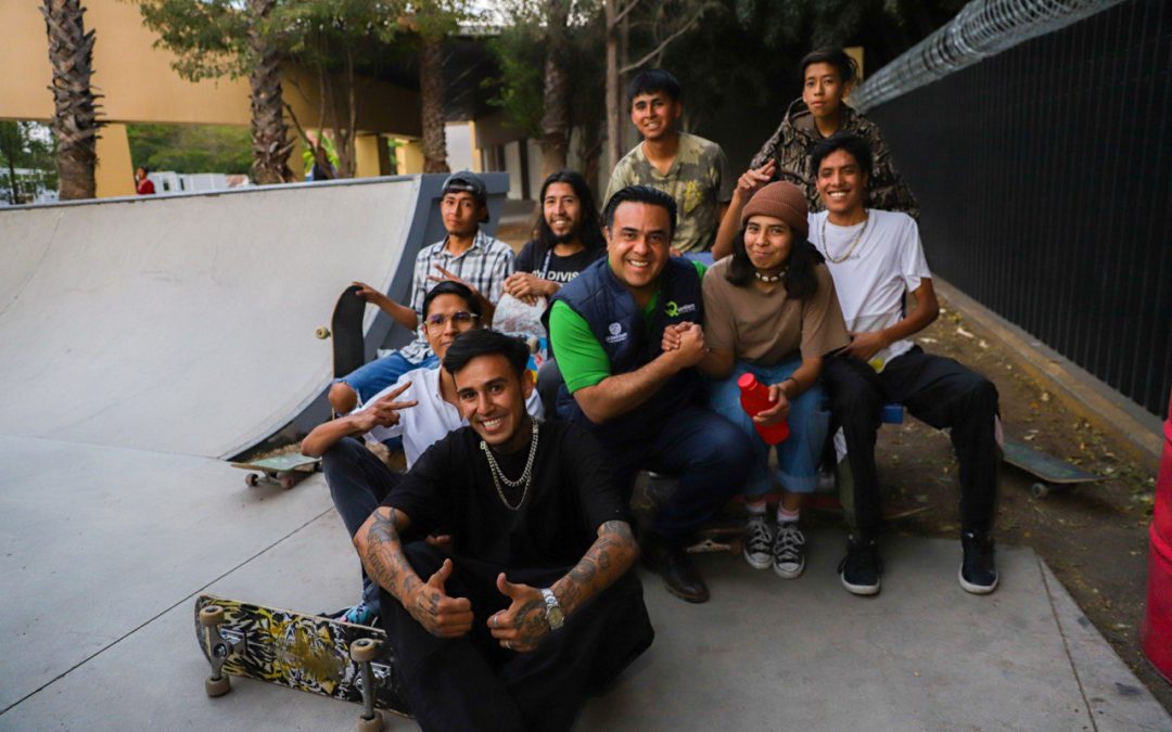Supervisa Luis Nava el nuevo Skate Park en los Alcanfores Sur