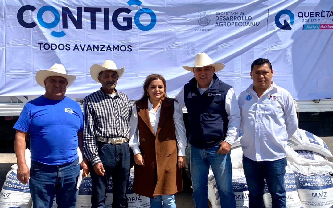 Lupita Ramírez asiste a entrega de apoyos a productores del campo afectados por la sequía.