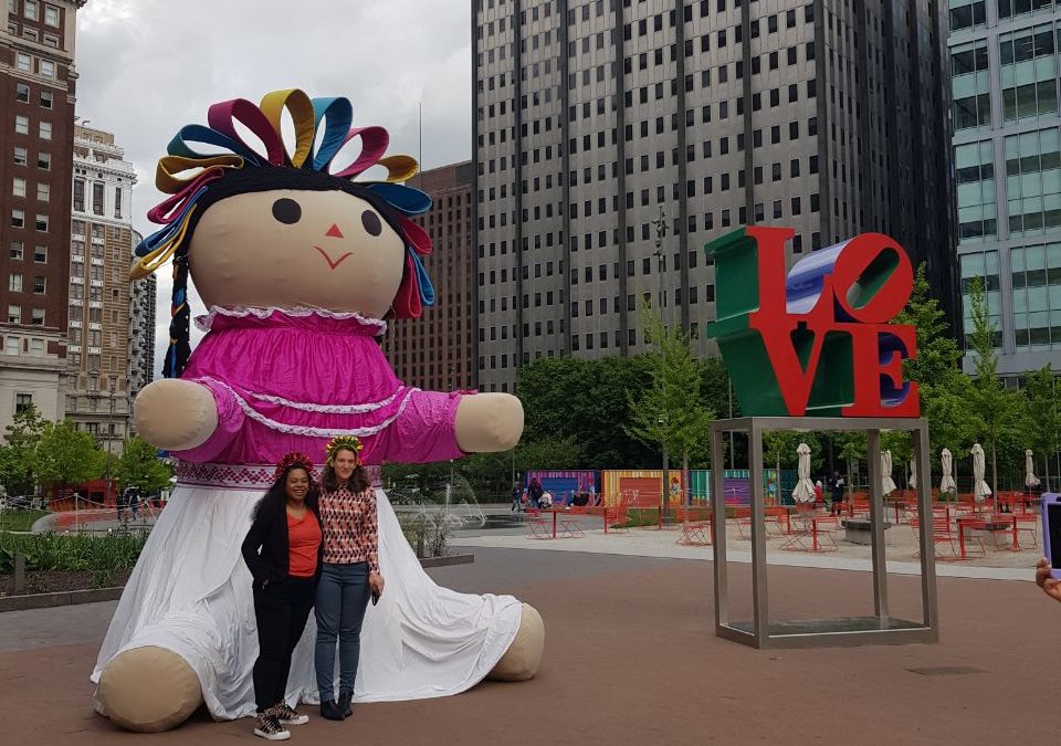 Lelé presente en el Love Park de Filadelfia
