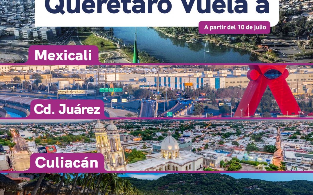 Anuncia AIQ cuatro rutas a través de Volaris