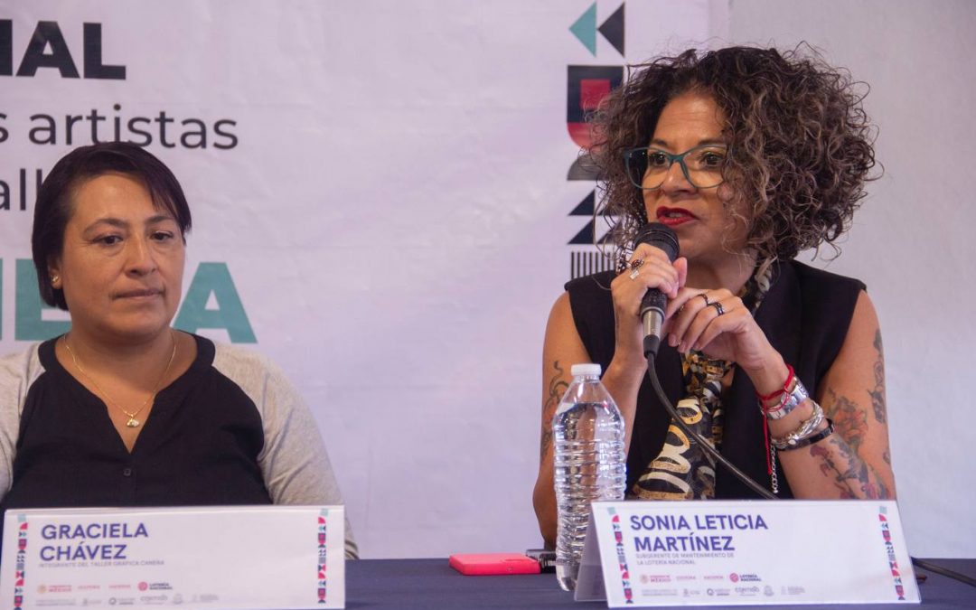 Develan billete de Lotería Nacional del taller Gráfica Canera