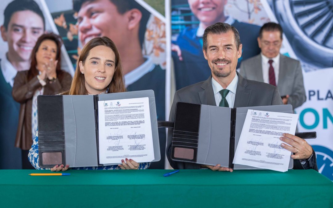 Firman SEJUVE y CONALEP convenio de colaboración