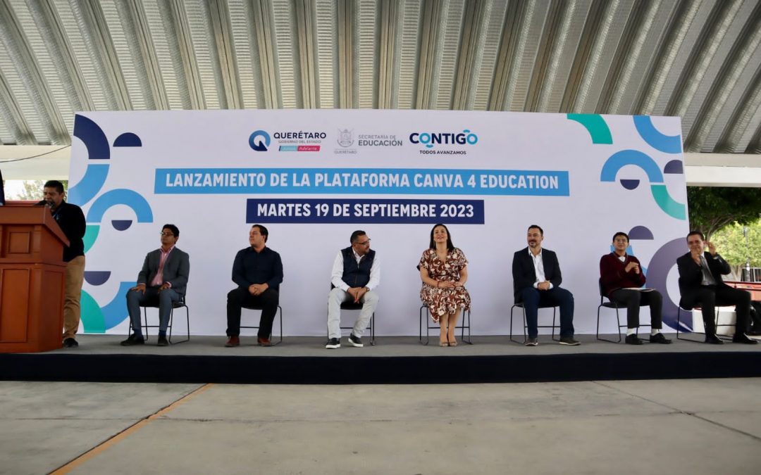 Encabeza titular de SEDEQ lanzamiento de la plataforma CANVA 4 Education