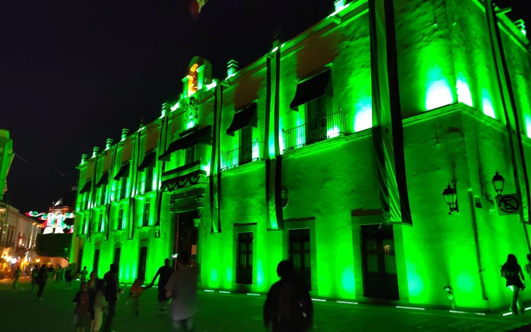 Palacio de Gobierno se ilumina de verde por el Día Nacional de la Donación de Órganos