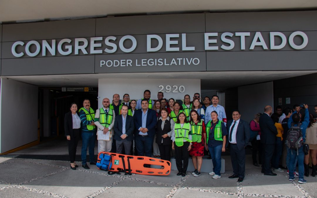 El Poder Legislativo de Querétaro se sumó al Segundo Simulacro Nacional 2023