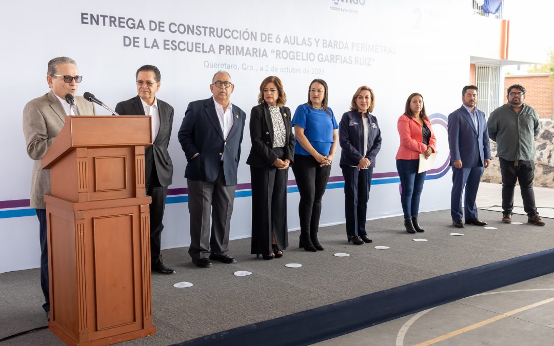 Entrega Lupita Murguía obras en la Escuela Primaria Rogelio Garfias Ruiz