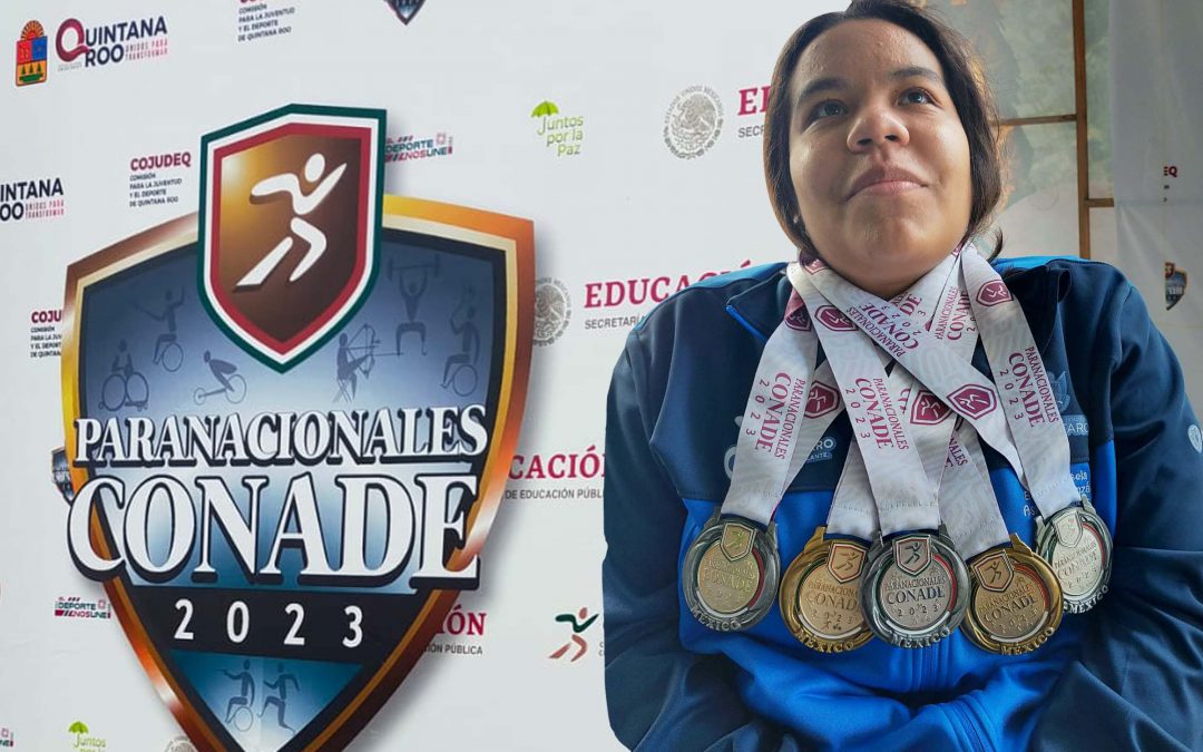 Estudiante del COBAQ obtiene cinco preseas en los Juegos Paranacionales CONADE 2023
