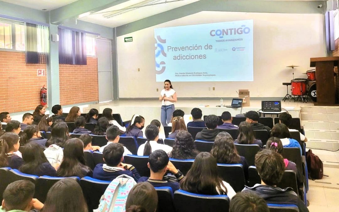 Sensibiliza SESA en Prevención de Adicciones y cuidado de la Salud Mental a estudiantes del CETIs 142