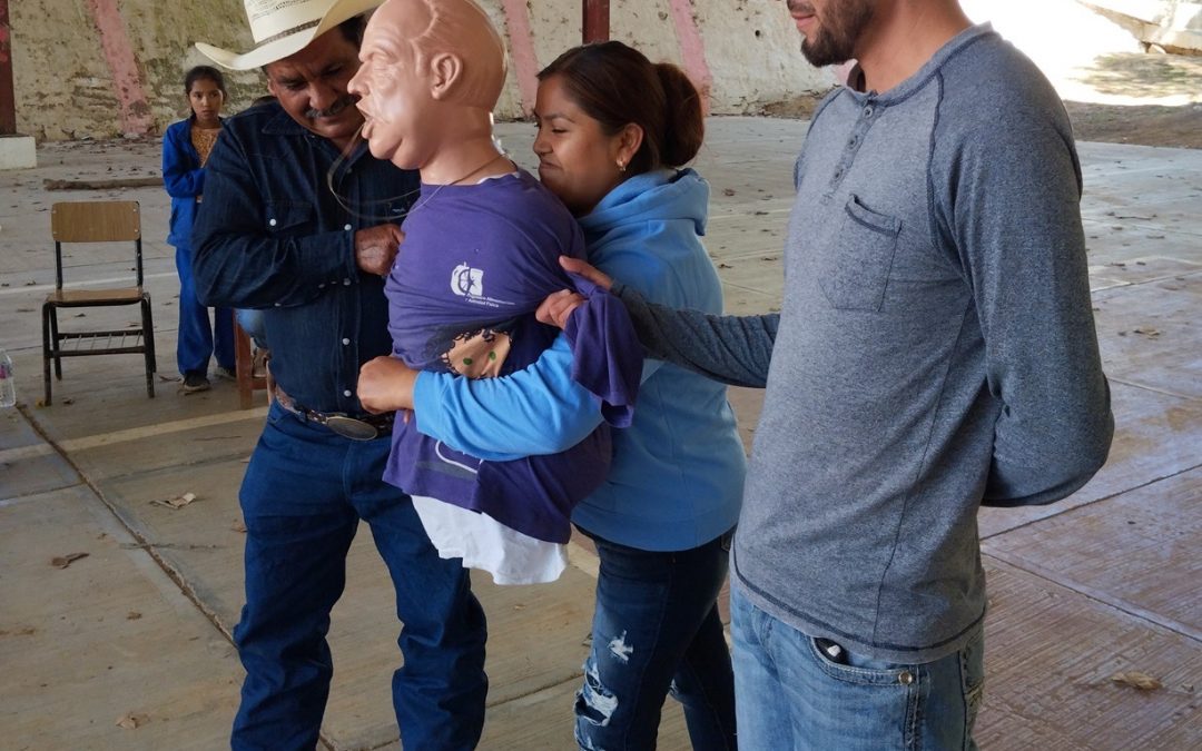 Capacita SESA a población como Primer Respondiente en Santa María Álamos