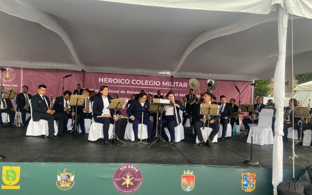 Banda de Música del Estado de Querétaro se presentó en el Zócalo de la CdMx