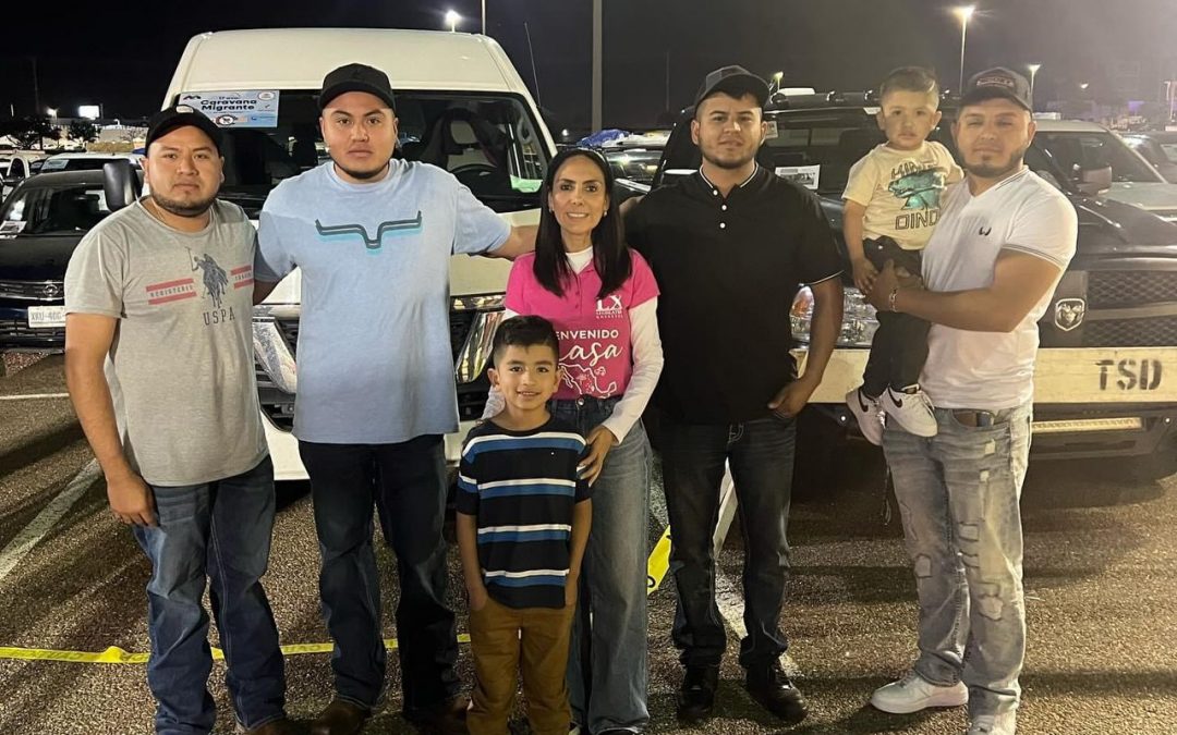 Selene Salazar, asiste a la 17ª Caravana del Migrante 2023.
