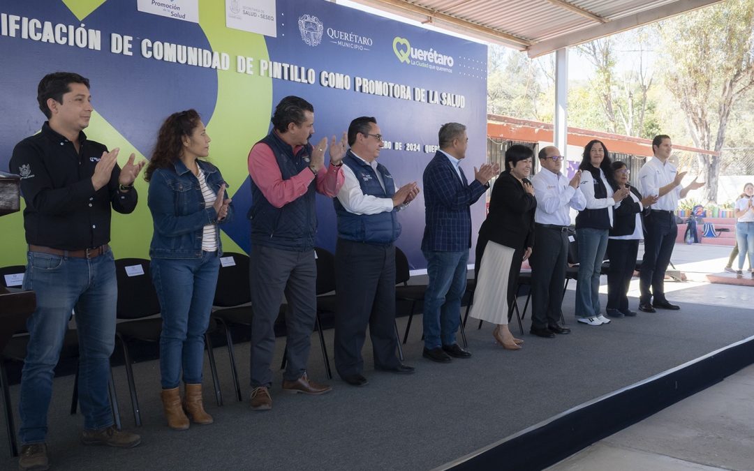Certifica Secretaría de Salud a Pintillo como Comunidad Saludable