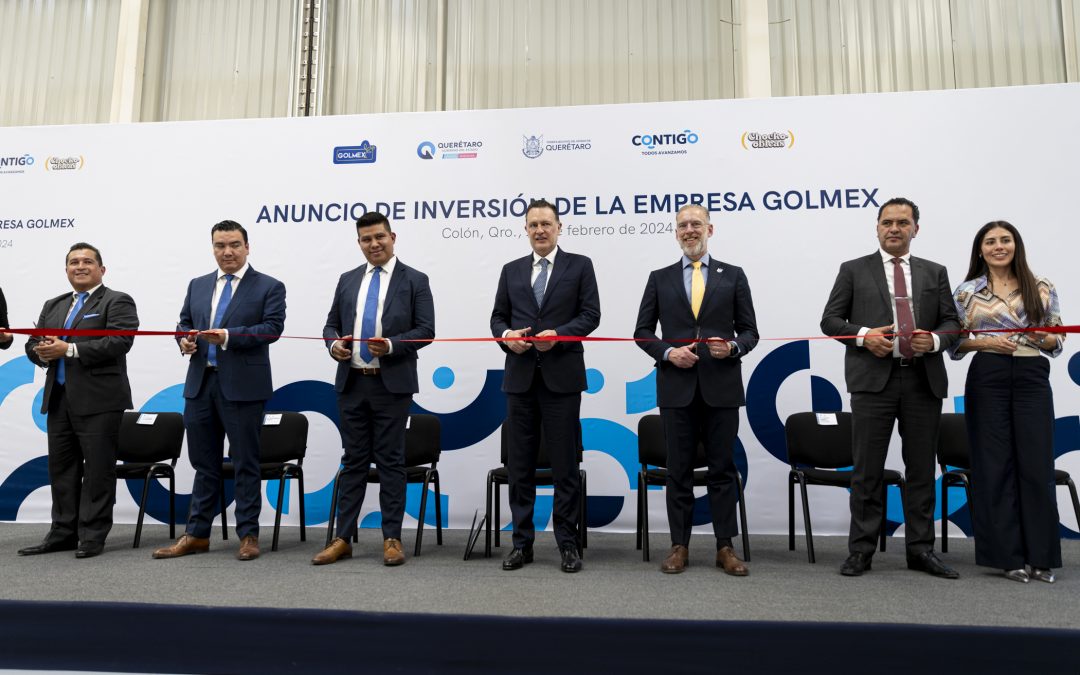 Invierte empresa GOLMEX 300 mdp en nueva planta de producción en Querétaro