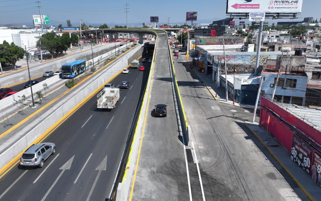 Aperturan puente superior de Paseo 5 de Febrero en sentido a Tlacote