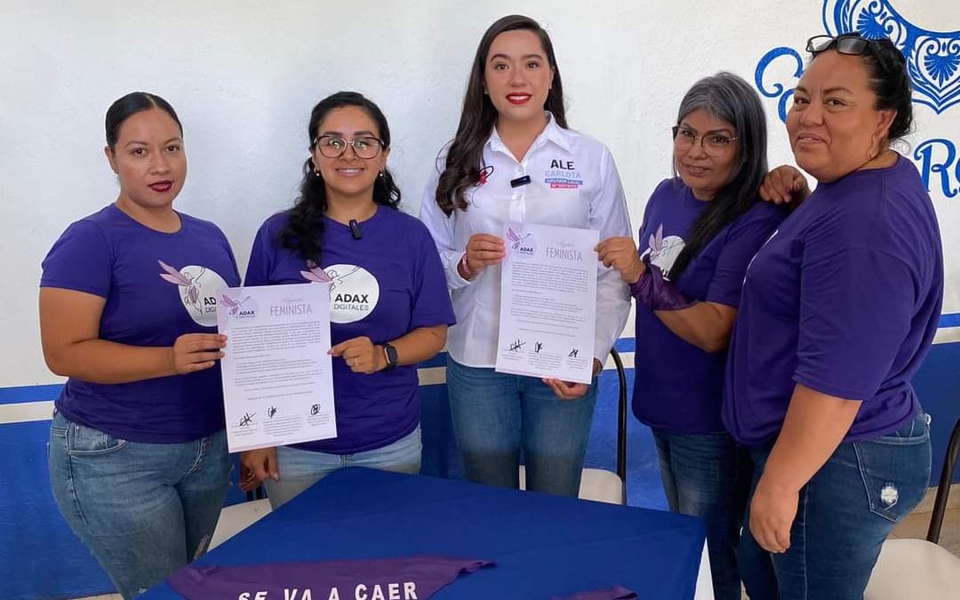 Ale Carlota firma agenda con colectivo ADAx Digitales