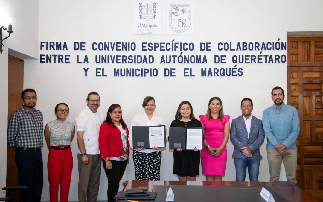 Firman El Marqués y la UAQ, convenio para impulsar el deporte y combatir adicciones