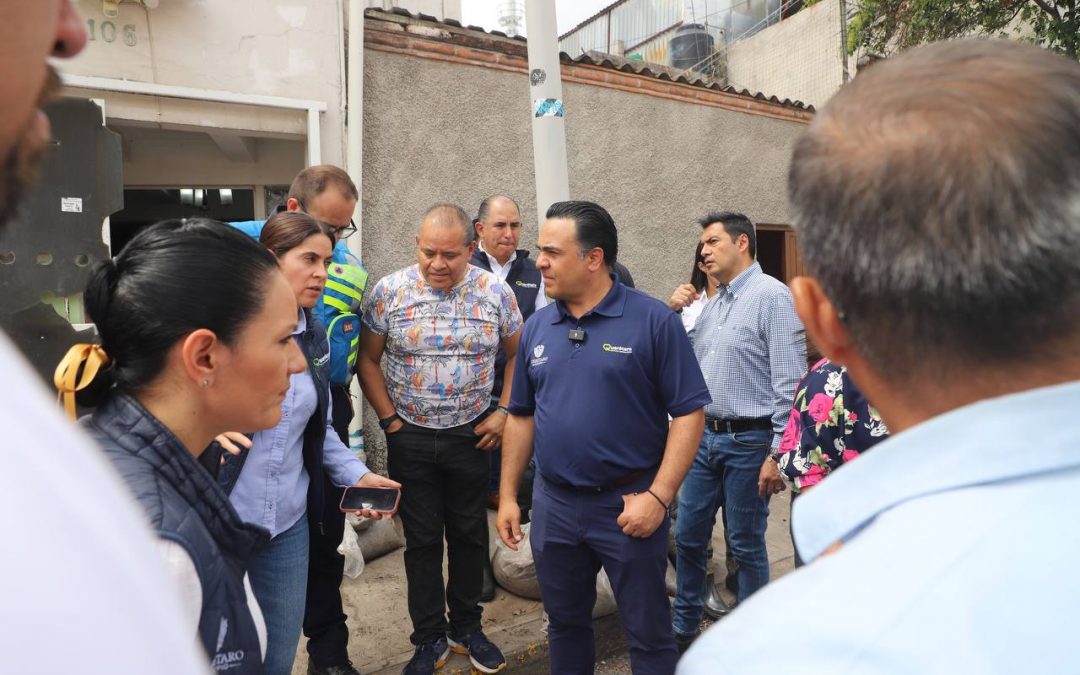 Supervisa Luis Nava el trabajo de atención de afectaciones tras fuertes lluvias