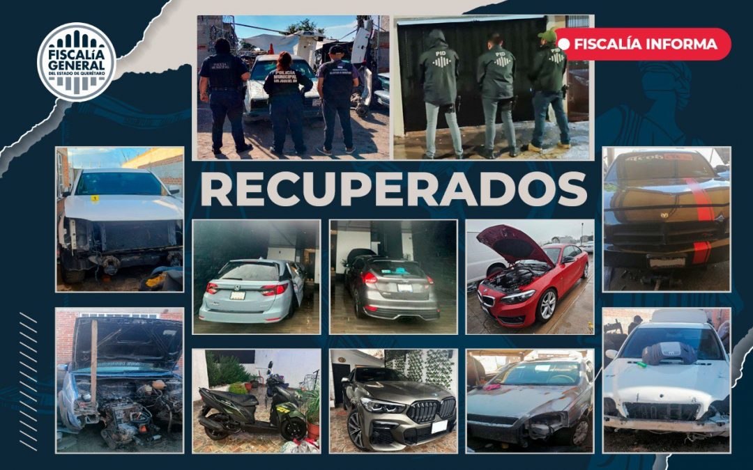 Fiscalía recupera 10 vehículos en diferentes acciones