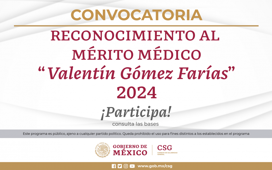 SESA convoca a postular a médicas y médicos para el Reconocimiento Valentín Gómez Farías