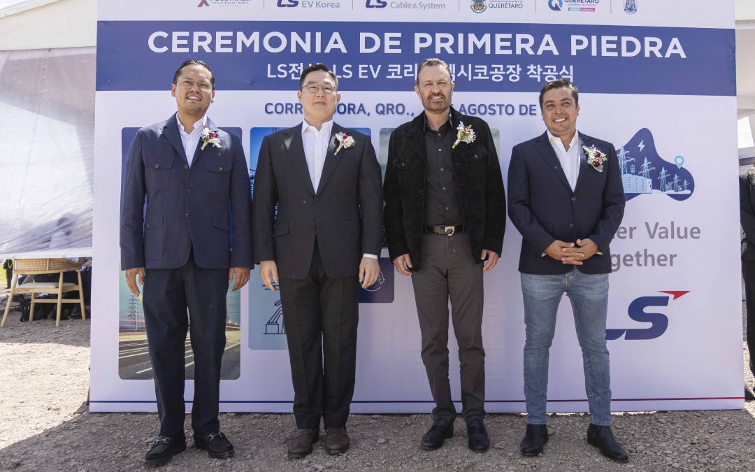 Coloca el Gobernador primera piedra de LS Cable & System y LS EV México