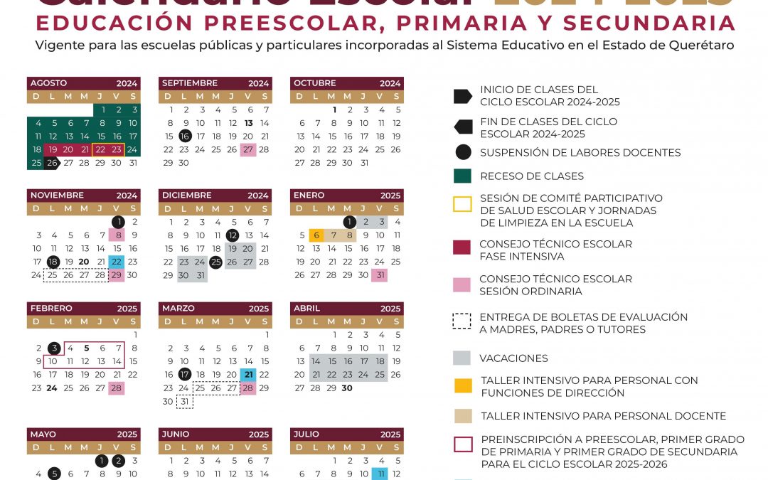 Ajustan calendario escolar 2024-2025 en educación básica