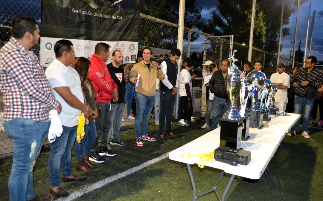 Encabeza Comisionado del CECA premiación del Torneo de fútbol 7 de Establecimientos Residenciales para el Tratamiento de las Adicciones