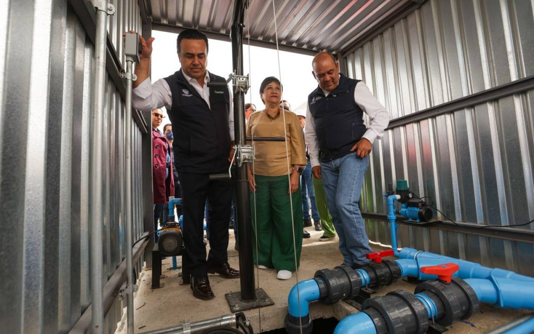 Luis Nava pone en marcha la planta tratadora de aguas residuales del Rastro Municipal