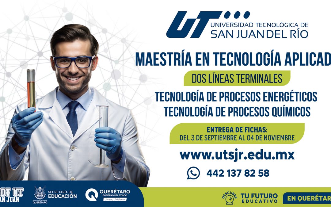 Abre UT San Juan convocatoria para la Maestría en Tecnología Aplicada