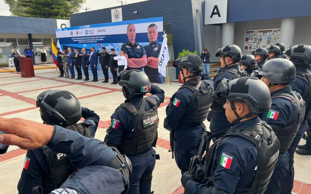 Capacita Policía Nacional de Colombia a policías queretanos en operaciones tácticas