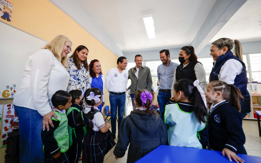 Entrega Mauricio Kuri nuevo edificio en preescolar de Corregidora