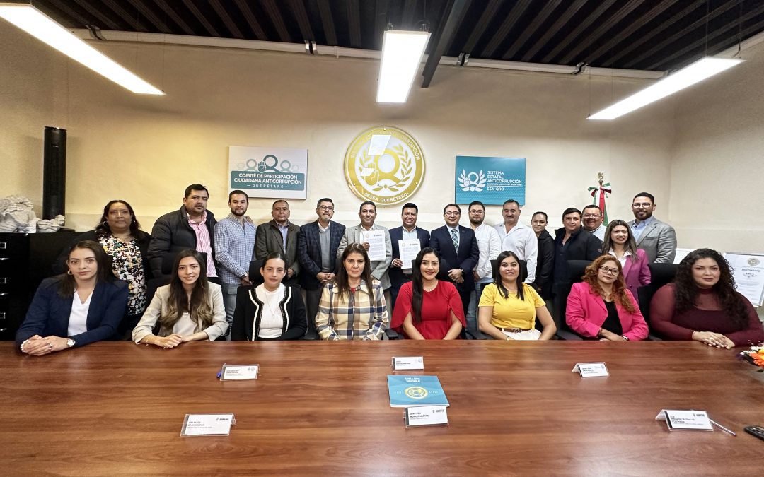 El Sistema Estatal Anticorrupción (SEA), signa convenio de capacitación con el municipio de Huimilpan