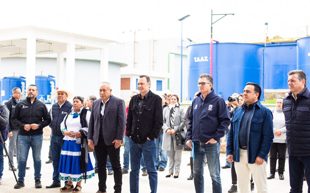 Supervisa Gobernador planta de tratamiento de aguas residuales en Amealco