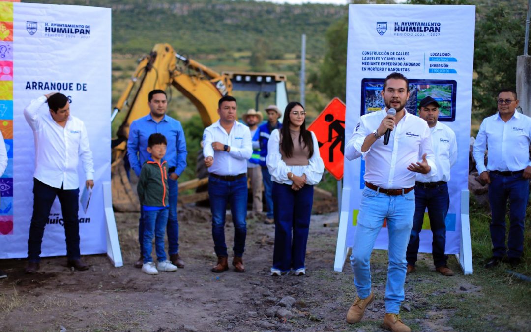 Arranca Jairo Morales obra pública en Huimilpan
