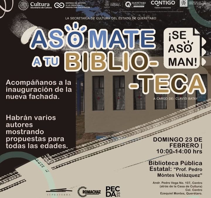 Murales fomentan la lectura y dignifican bibliotecas en Querétaro